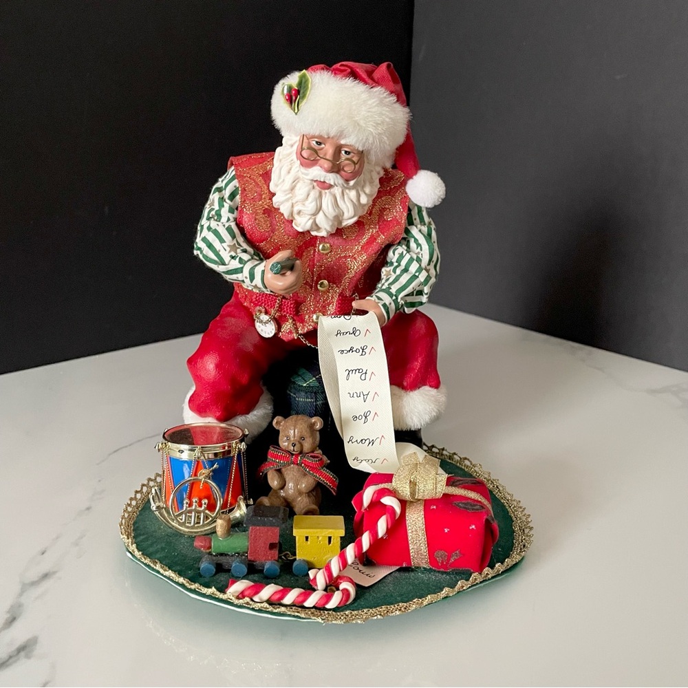 "Generous Gent" Santa with List & Toys - Clothtique Possible Dreams by Dept. 56
